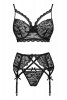 Zmysłowy komplet Moridam LC 90552 Black Czarny LivCo Corsetti Fashion rozmiar - L/XL